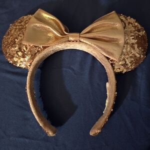 Rose Gold Sequined Minnie Ears Headband